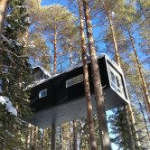 The Cabin, the most popular tree room at the Treehotel in Northern Sweden.