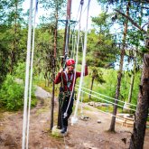 Challenge park in the Lappish Forest - Ice Hotel Activity